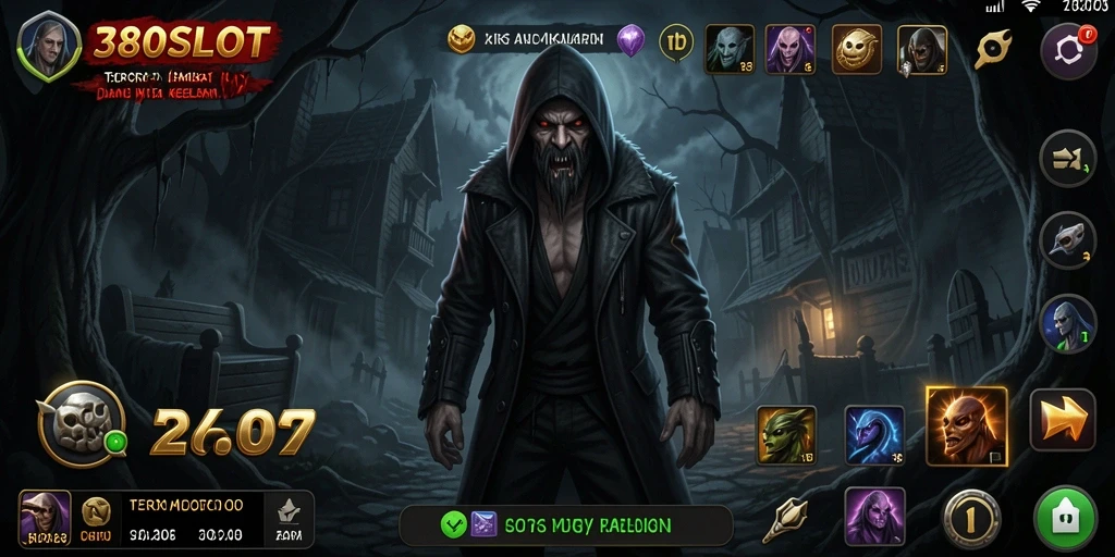Tangkapan layar utama 380SLOT menunjukkan momen menegangkan saat menjelajahi kegelapan.