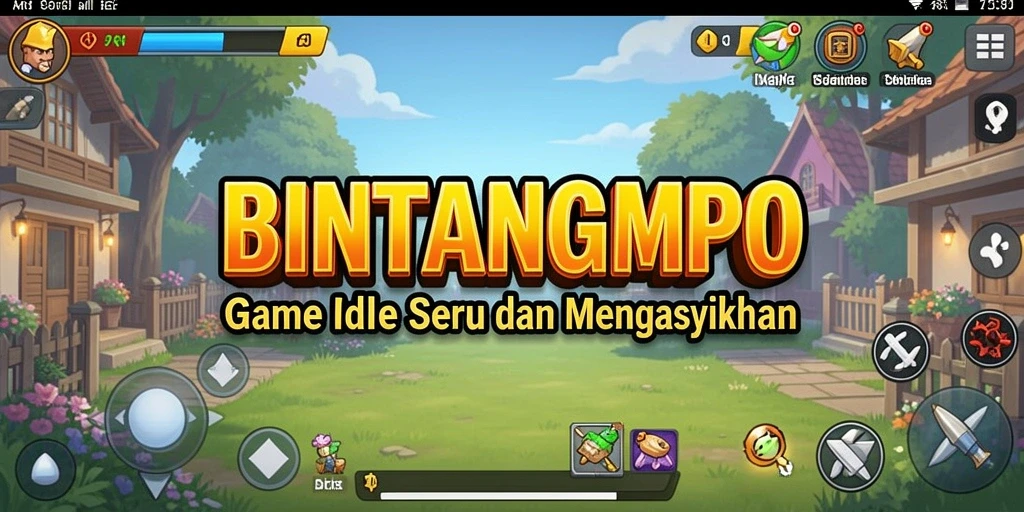 Screenshot gameplay BINTANGMPO menampilkan karakter dalam aktivitas santai.