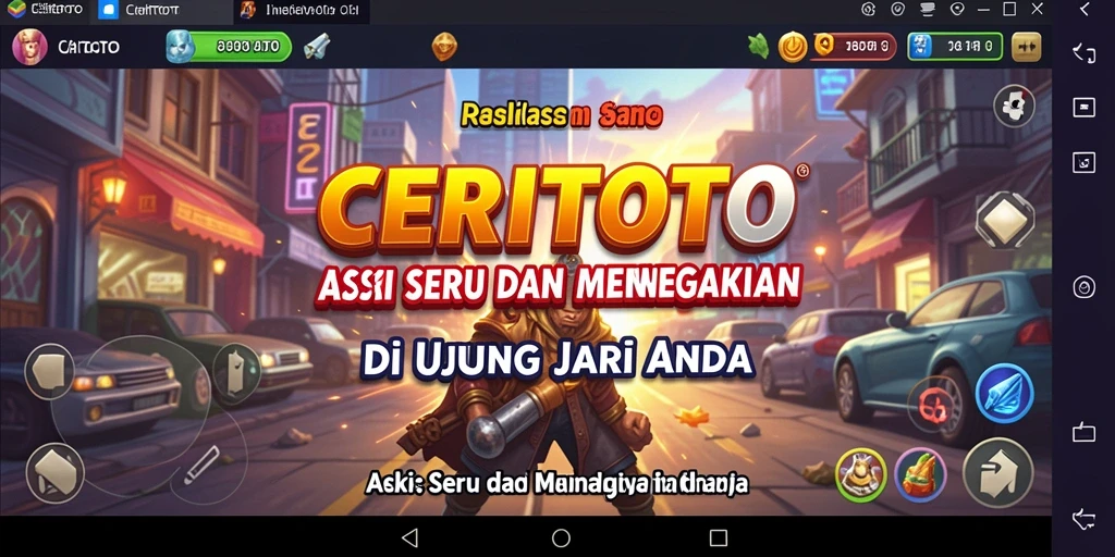 Tampilan mendebarkan dari gameplay CERITOTO yang penuh aksi.