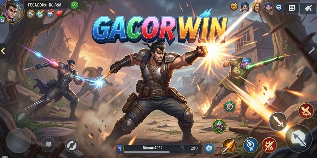 Tampilan gameplay mendebarkan GACORWIN dengan aksi intens.