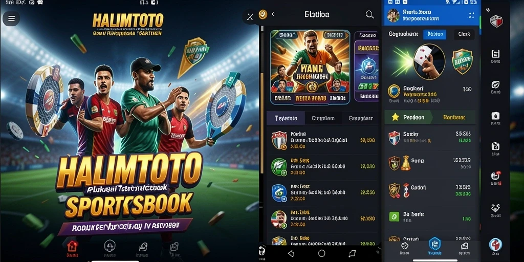 Tampilan antarmuka HALIMTOTO saat bermain sportsbook.