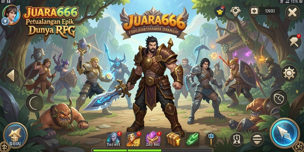 Screenshot JUARA666 menampilkan aksi mendebarkan dalam pertempuran RPG.