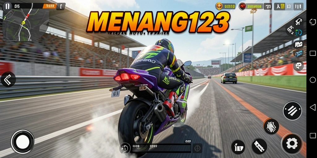 Screenshot MENANG123 menampilkan aksi balapan motor yang mendebarkan.