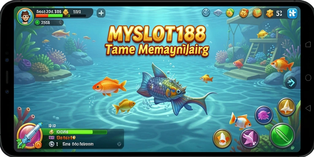 Tampilan gameplay MYSLOT188 dengan aksi memancing yang seru.