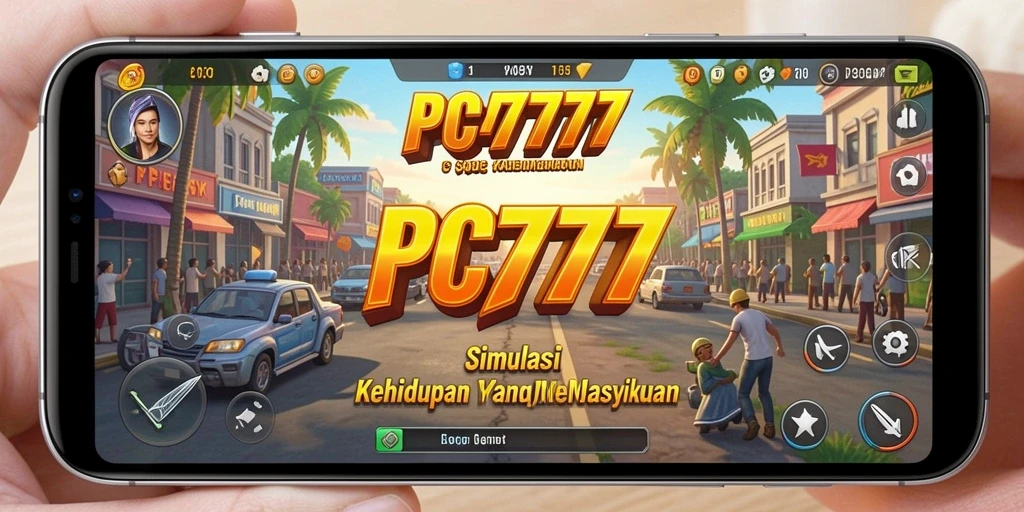 Tampilan gameplay menarik dari PC777 yang menampilkan simulasi kehidupan.