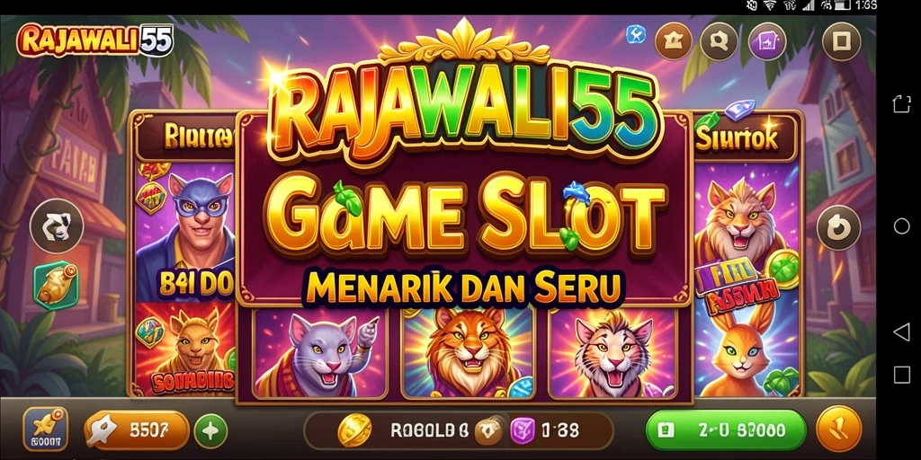 Tampilan gameplay seru dari RAJAWALI55 yang penuh warna.