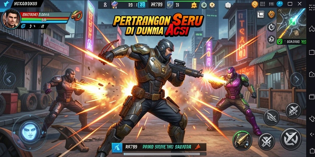 Tampilan utama gameplay RR789 dengan aksi bertarung yang mendebarkan.